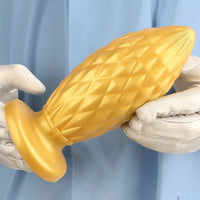 7.48in Gold Silicone Soft Butt Plug Dildo For Men And Women Sexual Toy