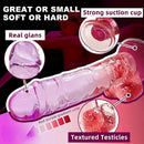 7.48in Gradient Clear Jelly Dildo With Strong Suction Cup For G-spot Sex