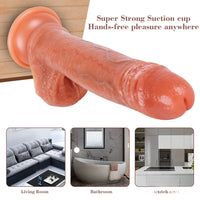 7.48in Hard Wife Fucks Dildo With Strong Sucker Sex Toy