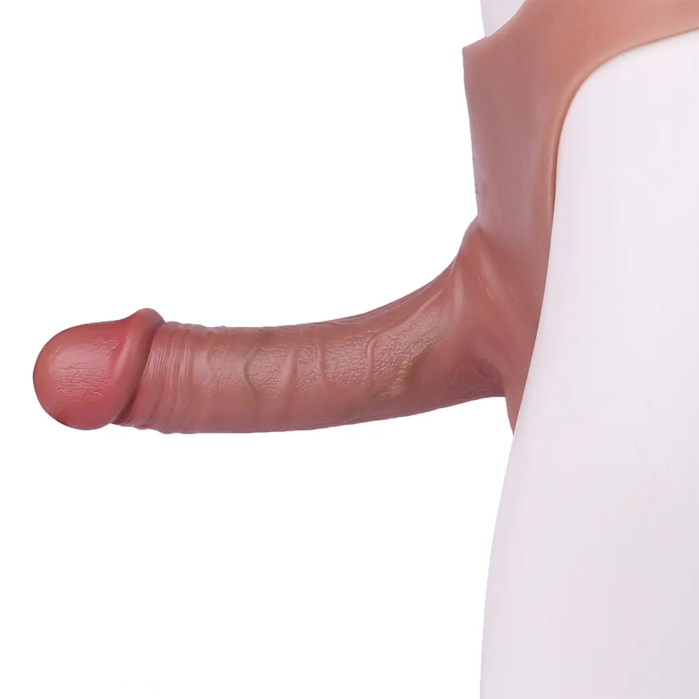 7.48in Hollow Penis Dildo Sleeve Silicone Soft Pants For Hanging Simulation