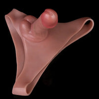 7.48in Hollow Penis Dildo Sleeve Silicone Soft Pants For Hanging Simulation