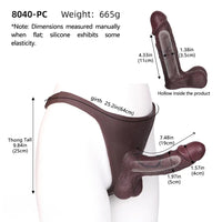 7.48in Hollow Strap on Silicone Soft Dildo Panty For Manual Climax Toy