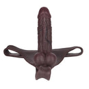 7.48in Hollow Strap on Silicone Soft Dildo Panty For Manual Climax Toy