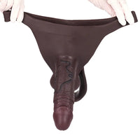7.48in Hollow Strap on Silicone Soft Dildo Panty For Manual Climax Toy