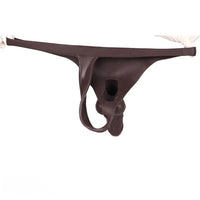 7.48in Hollow Strap on Silicone Soft Dildo Panty For Manual Climax Toy