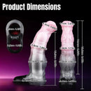 7.48in Horse Cock Silicone Sleeve Soft Leather Armor Style Hollow Sleeve