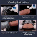 7.48in Horse Cock Silicone Sleeve Soft Leather Armor Style Hollow Sleeve