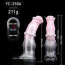 7.48in Horse Cock Silicone Sleeve Soft Leather Armor Style Hollow Sleeve