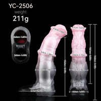 7.48in Horse Cock Silicone Sleeve Soft Leather Armor Style Hollow Sleeve