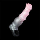 7.48in Horse Cock Silicone Sleeve Soft Leather Armor Style Hollow Sleeve