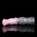 7.48in Horse Cock Silicone Sleeve Soft Leather Armor Style Hollow Sleeve