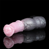 7.48in Horse Cock Silicone Sleeve Soft Leather Armor Style Hollow Sleeve