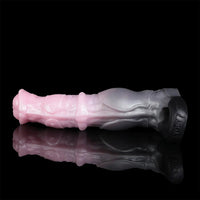 7.48in Horse Cock Silicone Sleeve Soft Leather Armor Style Hollow Sleeve