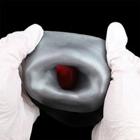 7.48in Horse Cock Silicone Sleeve Soft Leather Armor Style Hollow Sleeve