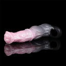 7.48in Horse Cock Silicone Sleeve Soft Leather Armor Style Hollow Sleeve