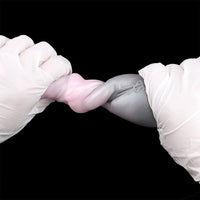 7.48in Horse Cock Silicone Sleeve Soft Leather Armor Style Hollow Sleeve