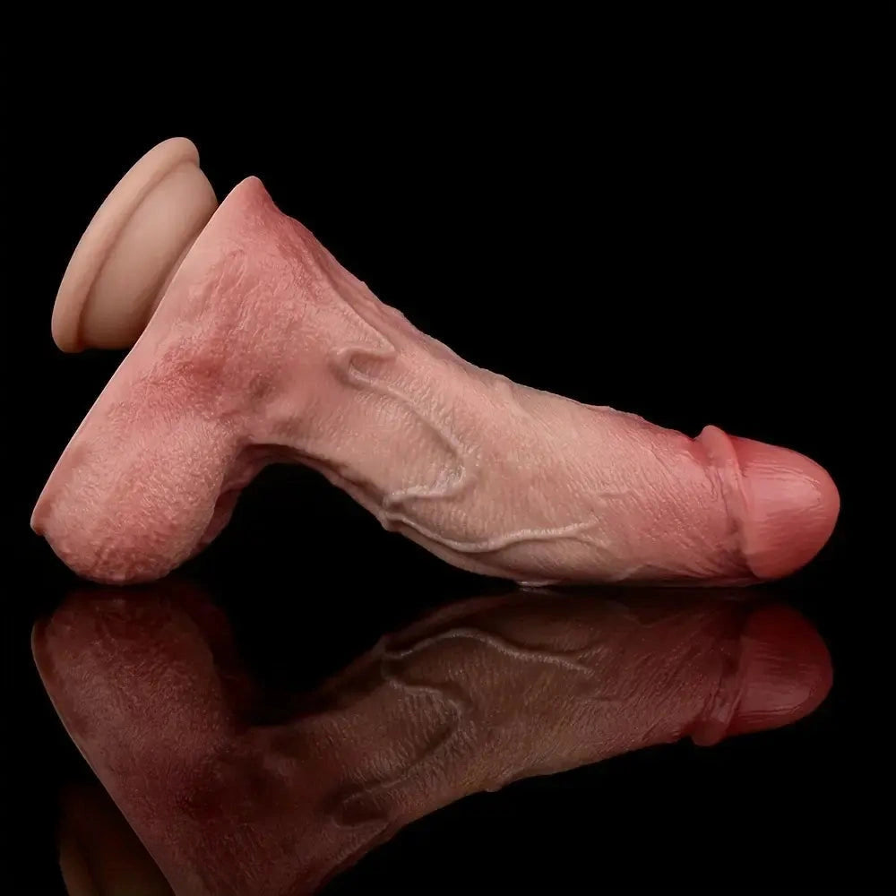 7.48in Liquid Dual Density Silicone Realistic Penis Female Masturbation Dildo