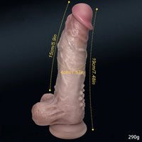 7.48in Liquid Silicone Soft Super Realistic Dildo Skin Feel Human Dick