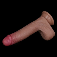 7.48in Liquid Silicone Uncut Real Soft Dildo Adult Toy For Sex Orgasm