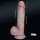7.48in Liquid Silicone Women Sex Toy Soft Super Realistic Lifelike Dildo
