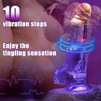 7.48in Luminous Dildo Vibrator With Suction Cup For Women Pleasure