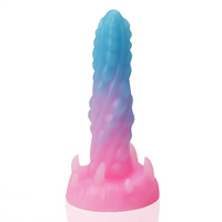 7.48in Luminous Fantasy Silicone Soft Penis Dildo With Spiked Texture