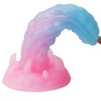 7.48in Luminous Fantasy Silicone Soft Penis Dildo With Spiked Texture