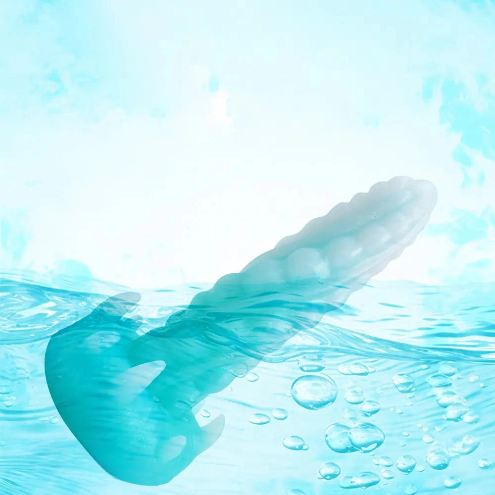 7.48in Luminous Fantasy Silicone Soft Penis Dildo With Spiked Texture