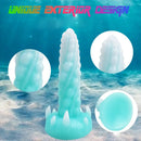 7.48in Luminous Fantasy Silicone Soft Penis Dildo With Spiked Texture