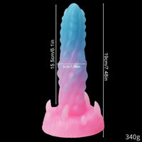 7.48in Luminous Fantasy Silicone Soft Penis Dildo With Spiked Texture