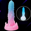 7.48in Luminous Fantasy Silicone Soft Penis Dildo With Spiked Texture