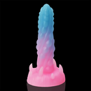 7.48in Luminous Fantasy Silicone Soft Penis Dildo With Spiked Texture