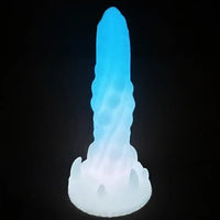 7.48in Luminous Fantasy Silicone Soft Penis Dildo With Spiked Texture