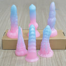 7.48in Luminous Fantasy Silicone Soft Penis Dildo With Spiked Texture
