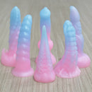 7.48in Luminous Fantasy Silicone Soft Penis Dildo With Spiked Texture