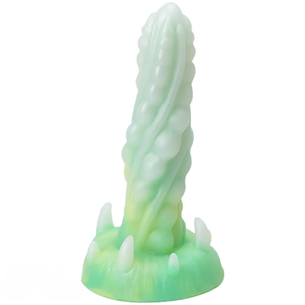 7.48in Luminous Fantasy Silicone Soft Penis Dildo With Spiked Texture