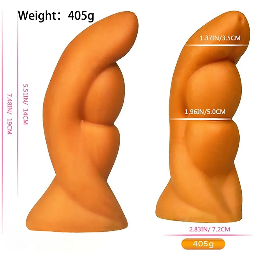 7.48in Monster Silicone Soft Female Anal Plug Dilator Thumb Dildo