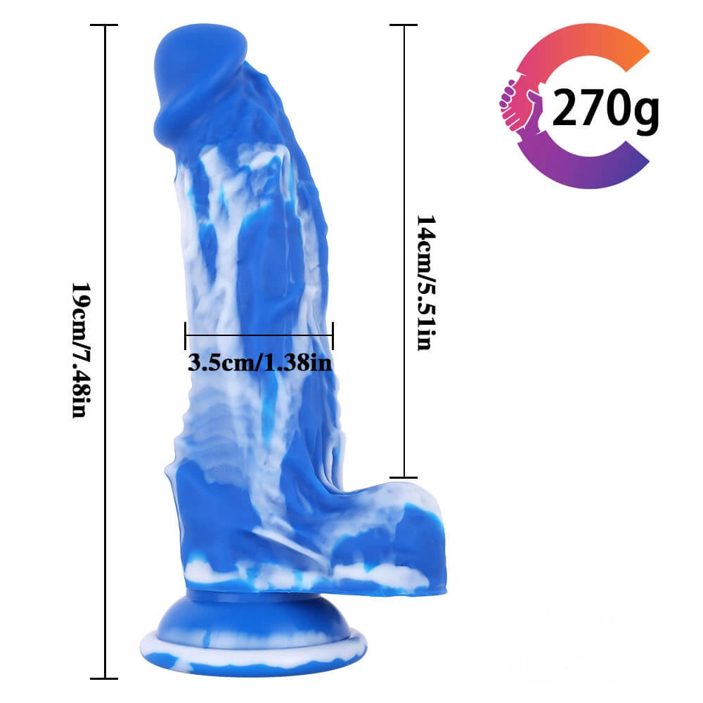 7.48in Multiple Colors Silicone Dildo For Women Vagina Sex