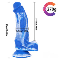 7.48in Multiple Colors Silicone Dildo For Women Vagina Sex