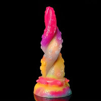 7.48in Octopus Tentacle Monster Soft Silicone Anal Luminous Fantasy Dildo