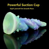 7.48in Octopus Tentacle Monster Soft Silicone Anal Luminous Fantasy Dildo