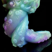 7.48in Octopus Tentacle Monster Soft Silicone Anal Luminous Fantasy Dildo