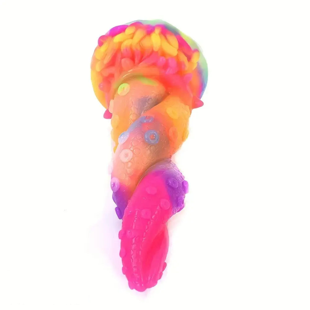 7.48in Octopus Tentacle Monster Soft Silicone Anal Luminous Fantasy Dildo