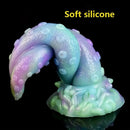 7.48in Octopus Tentacle Monster Soft Silicone Anal Luminous Fantasy Dildo