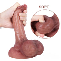 7.48in Oily Workmanship Dildo Sex Toy With Blue Veins