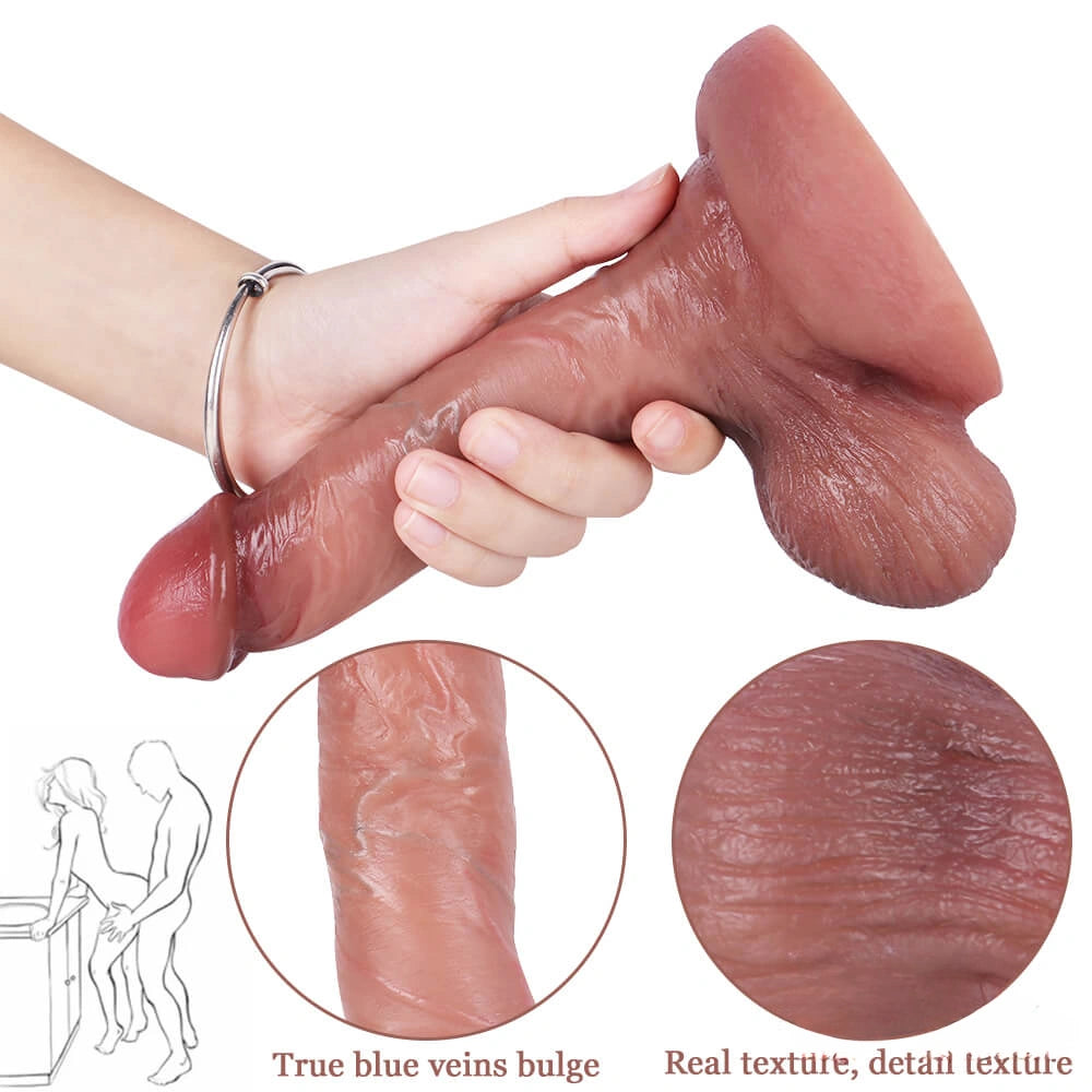 7.48in Oily Workmanship Dildo Sex Toy With Blue Veins