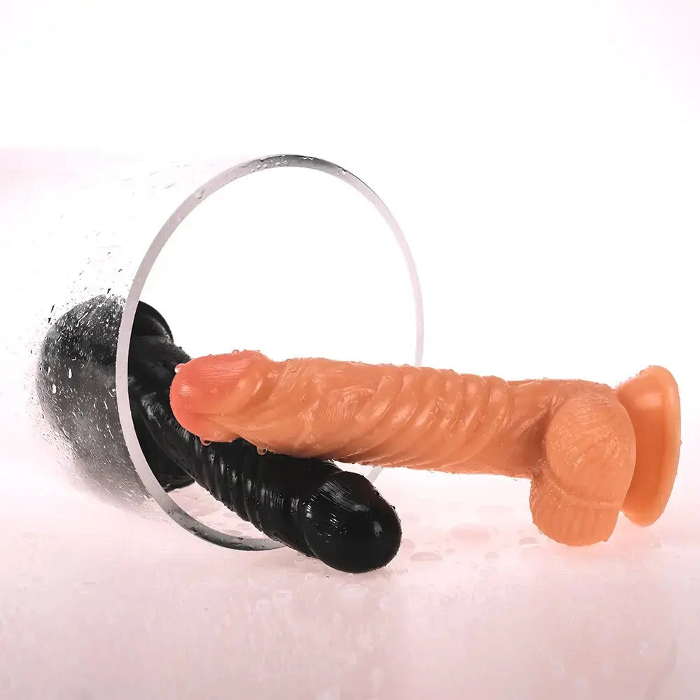7.48in PVC Anal Skin Feeling Adult Sex Toy Real Lifelike Female Dildo