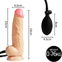 7.48in Real Full Feeling Inflatable Dildo For Anus Masturbation