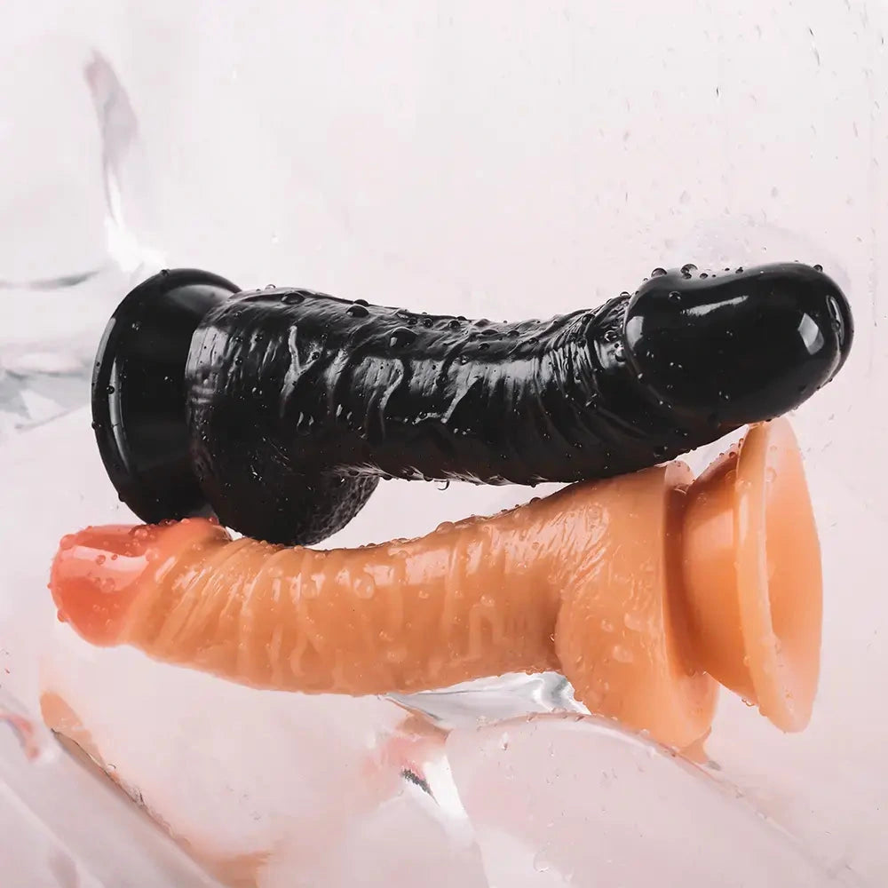 7.48in Real PVC Skin Feeling Anal Vaginal Stimulation Dildo Sex Toy