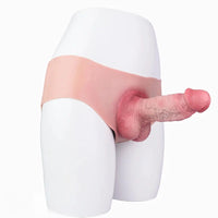 7.48in Real Skin Cock Sleeve Hollow Sleeve Cock Strap on Dildo For Love